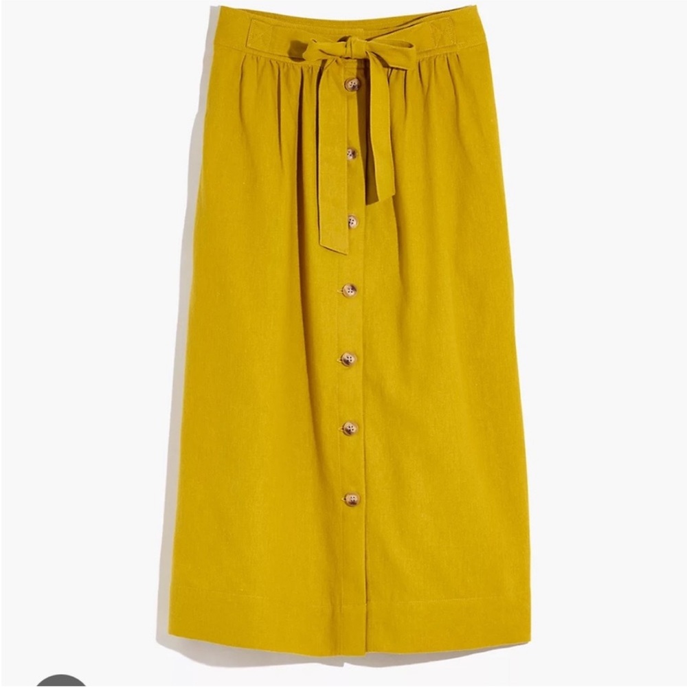 Madewell Paliside Midi Linen Skirt